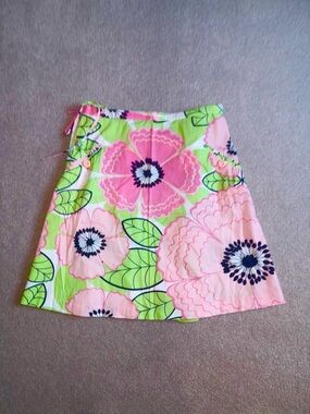 Anthropologie Elevenses Floral Wrap Skirt